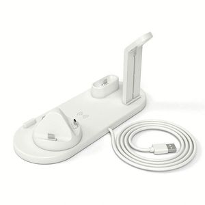 Universal 15W Dock Charger 6 in 1 Fast Charging Stand Wireless Charger Station for Mobile Phone Earphone IWatch - Product Image 6