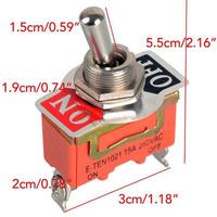 Lot de 5 interrupteurs à bascule étanches 12V ON/OFF pour tableau de bord de voiture, en métal, 12V SPST avec capuchon étanche, interrupteur à bascule SPST