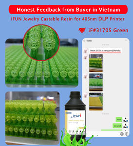 Ifun IF3170S liquido colabile <span class=keywords><strong>resina</strong></span> verde <span class=keywords><strong>polimero</strong></span> di alta precisione per stampante DLP 3D facile fusione di alta precisione per gioielli - Product Image 4