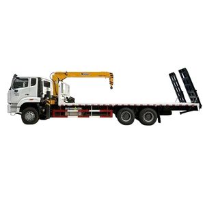 Camion grue à plateau bas SINOTRUK HOWO 6x4 avec grue télescopique de 15 tonnes, moteur Weichai, blanc - Product Image 3