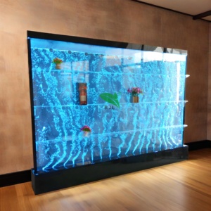 Moderno ristorante Home Bar mobili Multi colore cambia LED luce in acrilico vortice acqua bolla muro Wine espositore Cabinet - Product Image 4