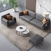 Mobilier de bureau Canapé de réception moderne commercial Canapé de bureau Ensemble de canapés de bureau en cuir Mobilier