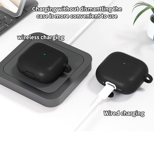 Funda Sencilla y Segura de Silicona Líquida para Estuche de Carga de <span class=keywords><strong>Airpods</strong></span> <span class=keywords><strong>Pro</strong></span> con Hebilla para Resistencia a Golpes y Caídas - Product Image 6