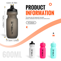 Bouteille d'eau extrudée personnalisée WRELS, gourde de cyclisme d'extérieur anti-fuite, bouteille d'eau de sport portable et réutilisable, bouteille d'eau de qualité alimentaire