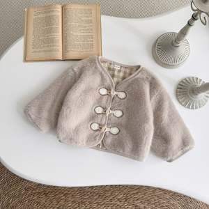 <span class=keywords><strong>เสื้อ</strong></span>คาร์ดิแกนแฟชั่นฤดูใบไม้ร่วงฤดู<span class=keywords><strong>หนาว</strong></span>สำหรับเด็กผู้หญิงเสื้อโค้ท Mao MAO มีเขาหัวเข็มขัดลำลองสำหรับเด็ก - Product Image 3