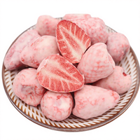Fraises lyophilisées artisanales super délicieuses, fraîchement préparées, saveur lait sucré, produit phare des influenceurs, vente en gros directe usine