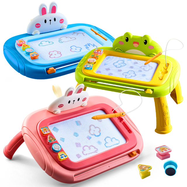 Learning Drawing Board ABS Plastic 8.5 Inch Colorful Erasable Doodle Writing Gift ASTM/CPC Certified Unisex Age 3+