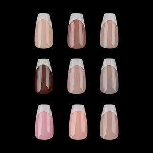 108 <span class=keywords><strong>faux</strong></span> <span class=keywords><strong>ongles</strong></span> à presser de style français, 9 couleurs, couverture complète, réutilisables, pour salon et DIY, vente en gros - Product Image 4