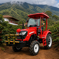 Tracteur agricole à roues 4x4 de 80 CV avec cabine climatisée, système hydraulique robuste et capacité de levage élevée pour le travail agricole moderne