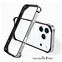Offre Spéciale aluminium métal pare-chocs quatre coins Anti-chute téléphone étui pour iphone 16 17 Pro Max titane cadre étui