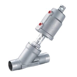 Vannes à siège angulaire en acier inoxydable 304 résistant aux hautes températures, fournies par le fabricant, vannes pneumatiques soudées pour le vapeur - Product Image 1