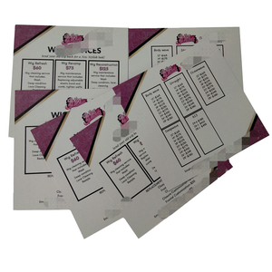 Tarjetas de Exhibición Impresas Personalizadas para Servicios de Peluquería y Recomendaciones de Productos para Pelucas en Empaques de Salón - Product Image 2