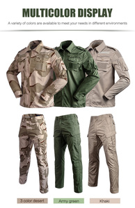 Uniformes de Batalla Multicolores Verdes Estándar Estadounidenses en Existencia, Tejido Rip-Stop de Poliéster Transpirable, Conjuntos para Exteriores - Product Image 5