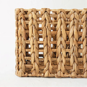 Cestas de almacenamiento tejidas de jacinto de agua rectangulares y cuadrados de alta calidad, organizador plegable personalizable para uso doméstico - Product Image 3