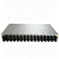 Répartiteur de puissance RF 4 voies DC-6GHz 25W 50 Ohm à isolation élevée, boîtier en alliage d'aluminium plaqué argent pour connexion femelle VSWR Télécom
