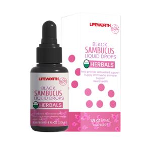 Lifeworth Hương Mâm Xôi Hàng Ngày Của Nhà Máy Hữu Cơ Màu Đen Sambucus Hỗ Trợ Miễn Dịch Quả Mọng Đen Để Giảm Các Triệu Chứng Cảm Lạnh Và Cúm - Product Image 6