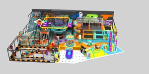 เครื่องเล่นแบบนุ่มสำหรับเด็กเล่นในร่มอุปกรณ์สนามเด็กเล่นในร่มพร้อมสวนแทรมโพลีน - Product Image 4