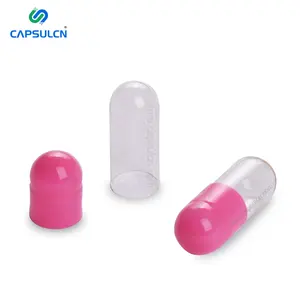 High Quality Bovine Bone Gel Custom Size 000 00 0 1 2 3 4 Separated All Pink Light Red Clear Empty Gel Capsule Gelatin Capsules