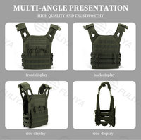 Fuliya Camouflage Noir Imperméable Oxford Sports de Plein Air Gilet Tactique Pratique Fitness Tir Gilet Avec Sac Inclus