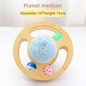 Mainan kucing lintas batas peledak bel tinggi menangkap bola meja putar penggaruk Sisal untuk kucing penghilang kebosanan - Product Image 6