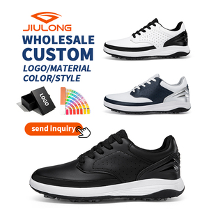 Chaussures de <span class=keywords><strong>golf</strong></span> imperméables pour hommes, logo personnalisé, légères, respirantes, en cuir microfibre, chaussures de <span class=keywords><strong>golf</strong></span> pour l'entraînement - Product Image 1