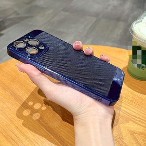 เคสกันกระแทกบางเฉียบหรูหรา พร้อมตะแกรงระบายความร้อน สำหรับ iPhone 16 15 14 13 11 12 Pro Max ป้องกันกล้อง - Product Image 2