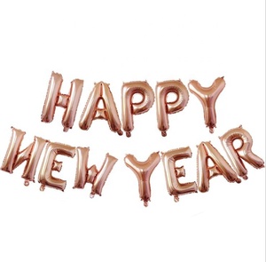Décoration de fête de bonne année de 16 pouces, ballons en aluminium avec chiffres en or rose et argent pour fête de <span class=keywords><strong>famille</strong></span>, fournitures décoratives pour fête prénatale - Product Image 4