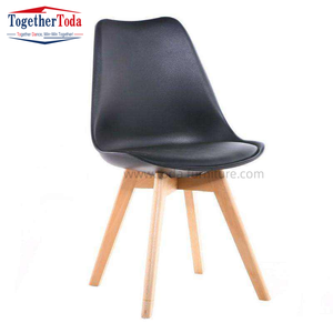 <span class=keywords><strong>Chaise</strong></span> de bureau nordique moderne avec pieds en <span class=keywords><strong>bois</strong></span>, <span class=keywords><strong>chaise</strong></span> de salle à manger Tulip avec coussin et dossier en forme de coquille pour cuisine, hôtel, café, maison - Product Image 5