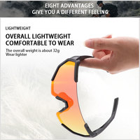Lunettes de soleil polarisées pour le sport avec 3 verres interchangeables, pour hommes et femmes, cyclisme, vélo, baseball, course à pied, pêche