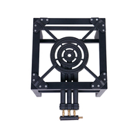 Cuisinière à gaz en fonte à brûleur unique durable Cuisinière de cuisson extérieure pour patio, pelouse et jardin