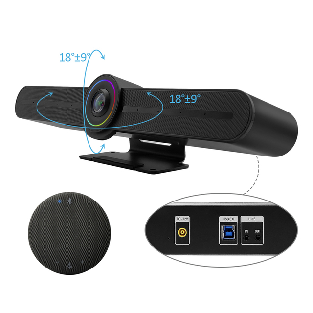 Professional USB Digital Zoom HD Auto Focus Web Camera 4K Webcam Video Conference Camera System With Microphone and Speaker