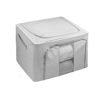 Grand sac de literie pliable Boîte de rangement pour vêtements Couette Sac de rangement en tissu Étui pliable lavable à fermeture éclair avec poignée