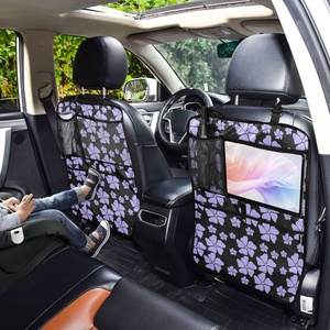Hawaii Flower Custom Print Car Backseat Organizer Durable Car Seat Organizer Kick Mats Muti-Pocket Back Seat Storage Bag - Product Image 6