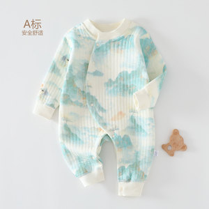 Combinaison thermique pour bébé en coton matelassé à manches longues 6-12 mois Unisexe Vêtements d'automne et d'hiver Classe A Sécurité Confort - Product Image 4