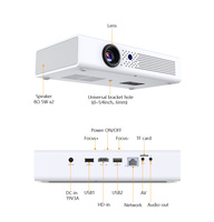 Projecteur portable intelligent Byintek R19 3D Mini Mobile WIFI Android LED DLP Pico, petit vidéoprojecteur sans fil pour home cinéma