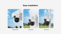 Caméra de sécurité solaire Vstarcam 6MP Wifi Aov 2K Image ultra claire Batterie Surveillance sans fil extérieure 24H