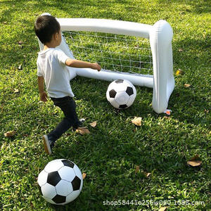 Portería de Fútbol Inflable para Niños 125x90x75cm, Portátil, Plegable, con Red de Malla Blanca, para Uso en Jardín de Niños - Product Image 1