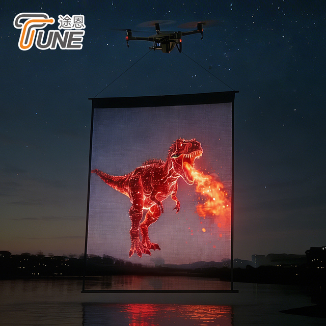 360° Full Color LED Flying Magic Carpet Screen Foldable Display with Drone Show Compatible for Stage Events