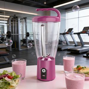 Blender portable robuste de 1000 ml, 150 W, rechargeable par USB/batterie, sans fil, pour jus, smoothies, glace pilée, hachage, turbo, voiture - Product Image 6