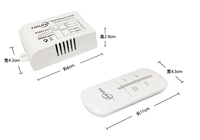 Interrupteur d'éclairage numérique sans fil à télécommande ON/OFF pour ampoule et lustre 220V RF433 1/2/3/4 voies