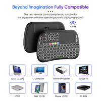 Souris Air M9, télécommande sans fil, clavier d'ordinateur portable rétroéclairé RGB, combo souris-clavier 2.4G, clavier physique avec pavé tactile pour Steam Deck Mini PC