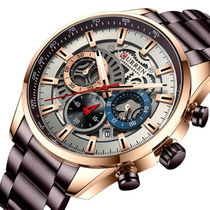 Montre sport pour homme, nouvelle conception, bracelet haut de gamme, boîtier en alliage luxueux, bracelet en acier inoxydable, résistance à l'eau 3ATM, mouvement quartz. - Product Image 4