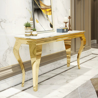 Meubles de salon de luxe, table console contemporaine en métal, design moderne et simple pour l'entrée