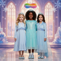 Vestido de Princesa Elsa para Niñas, Personalizable, con Certificación OPA y FAMA, Calidad Boutique, Algodón Natural, Corte Artístico con Cola de Sirena