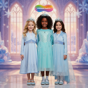 Vestido <span class=keywords><strong>de</strong></span> Princesa <span class=keywords><strong>Elsa</strong></span>, Serie OPA, Calidad <span class=keywords><strong>de</strong></span> Boutique Auditada por FAMA, Incrustaciones <span class=keywords><strong>de</strong></span> Algodón Natural, Corte Artístico <span class=keywords><strong>de</strong></span> Cola <span class=keywords><strong>de</strong></span> Sirena, Envío Rápido - Product Image 4