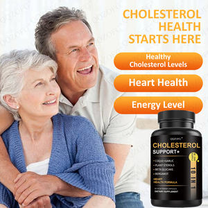 Supplément quotidien de soutien au cholestérol Ail CoQ10 Vitamine E Bergamote Stérols végétaux pour la santé cardiaque des adultes 60 Capsules - Product Image 3