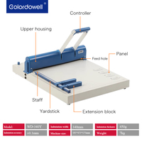 Colordowell WD-340Y Machine à plier le papier à lignes pointillées de 340 mm de largeur de travail, écologique, manuelle, avec positionnement précis