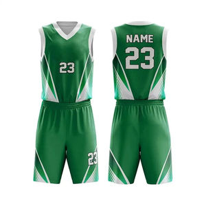 Ensembles d'uniformes de basketball en polyester respirant de qualité supérieure, grandes tailles, couleurs personnalisées, logo imprimé numériquement, shorts élastiques - Product Image 5