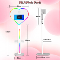 Photomaton GT Magic Mirror à impression instantanée 70 pouces Smartphones iPad Appareils photo reflex Connectivité Wi-Fi/USB Construction métallique 800 kg
