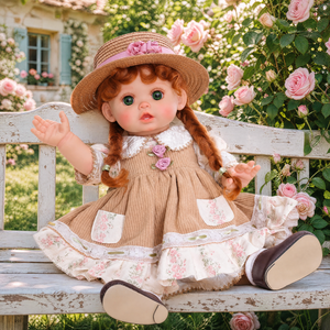 Muñeca Reborn de Vinilo Realista de 18 Pulgadas con Cabello Trenzado para Juego de Imitación - Product Image 1